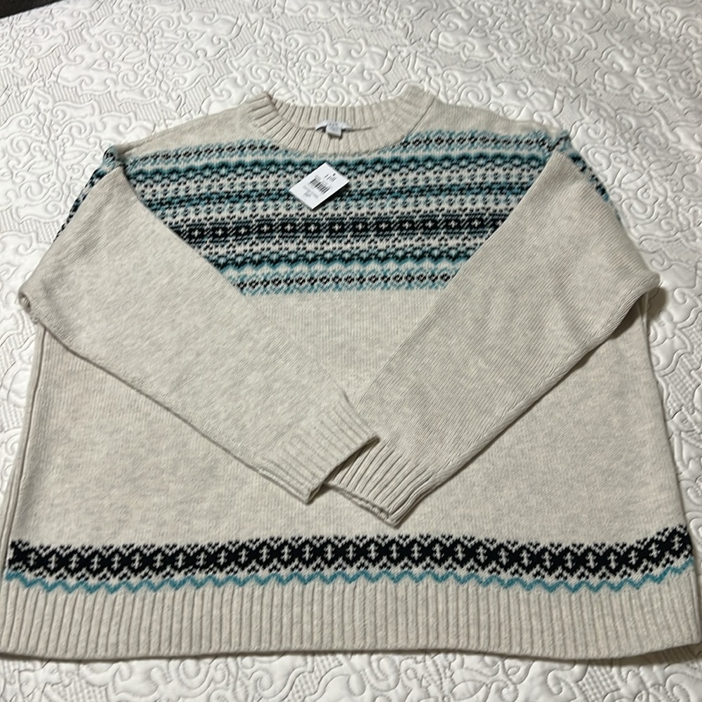 J.Jill Relaxed Fair Isle Sweater Pullover NWT - Picture 7 of 13